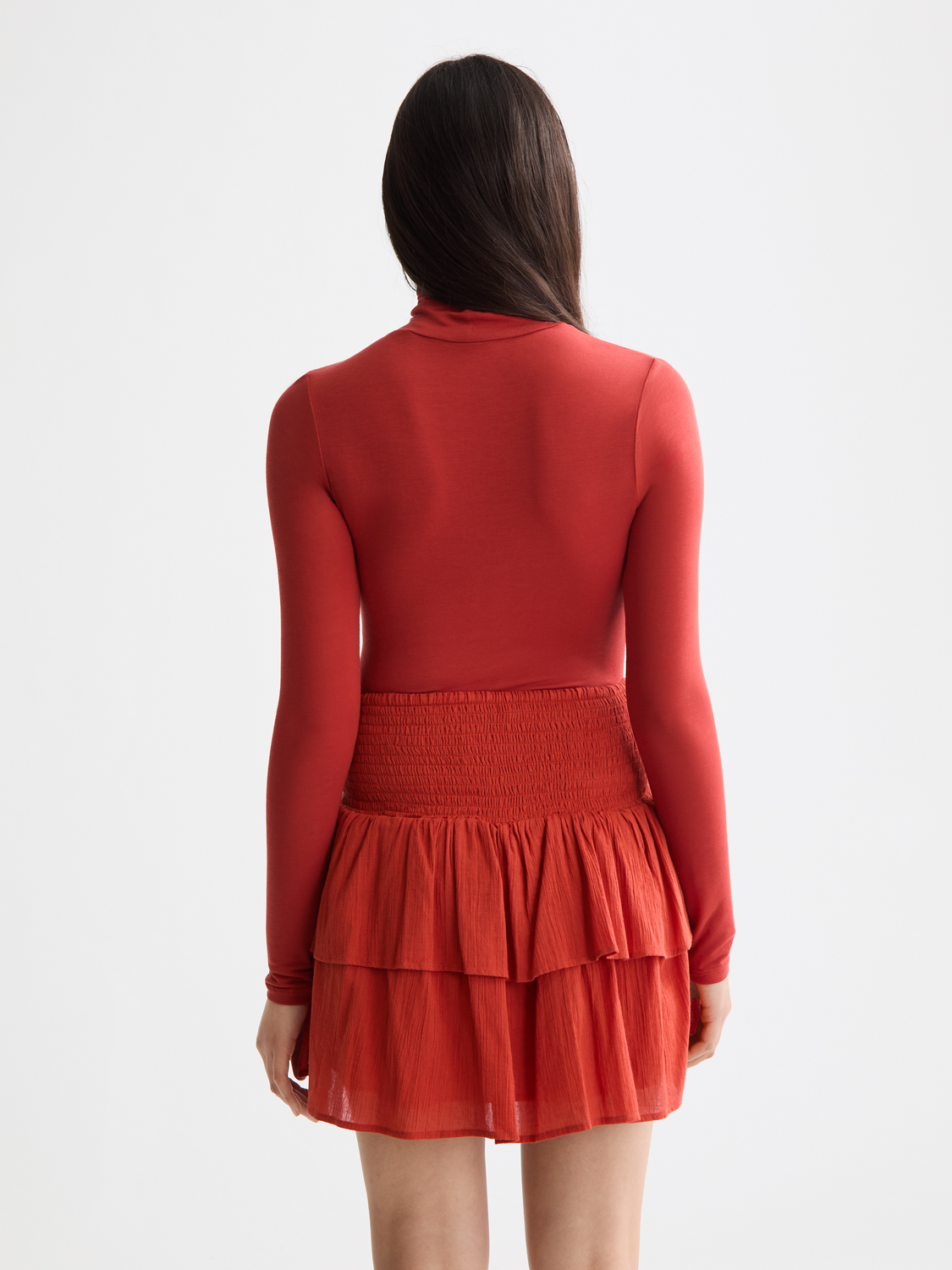 Roll up neck top