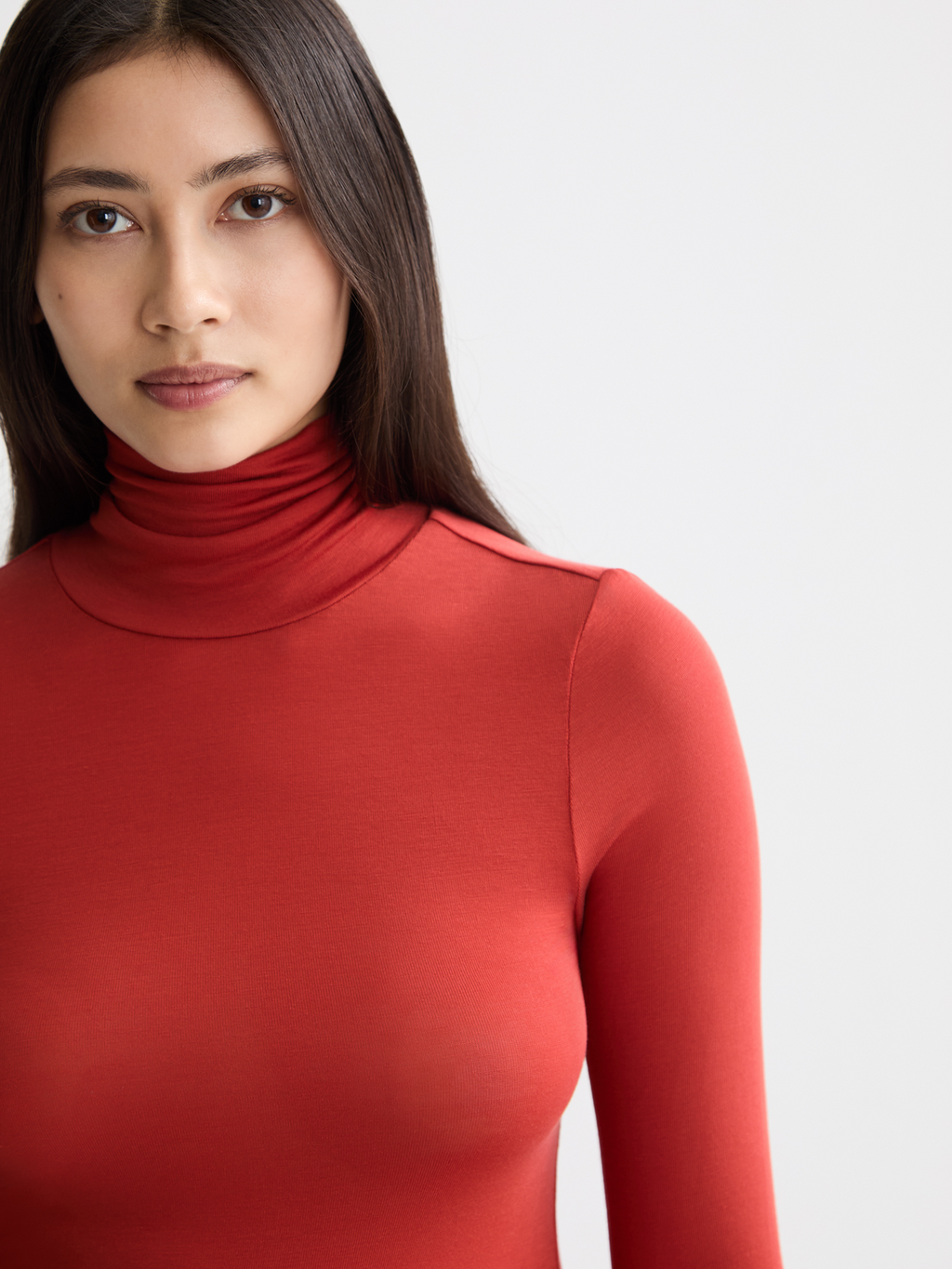 Roll up neck top