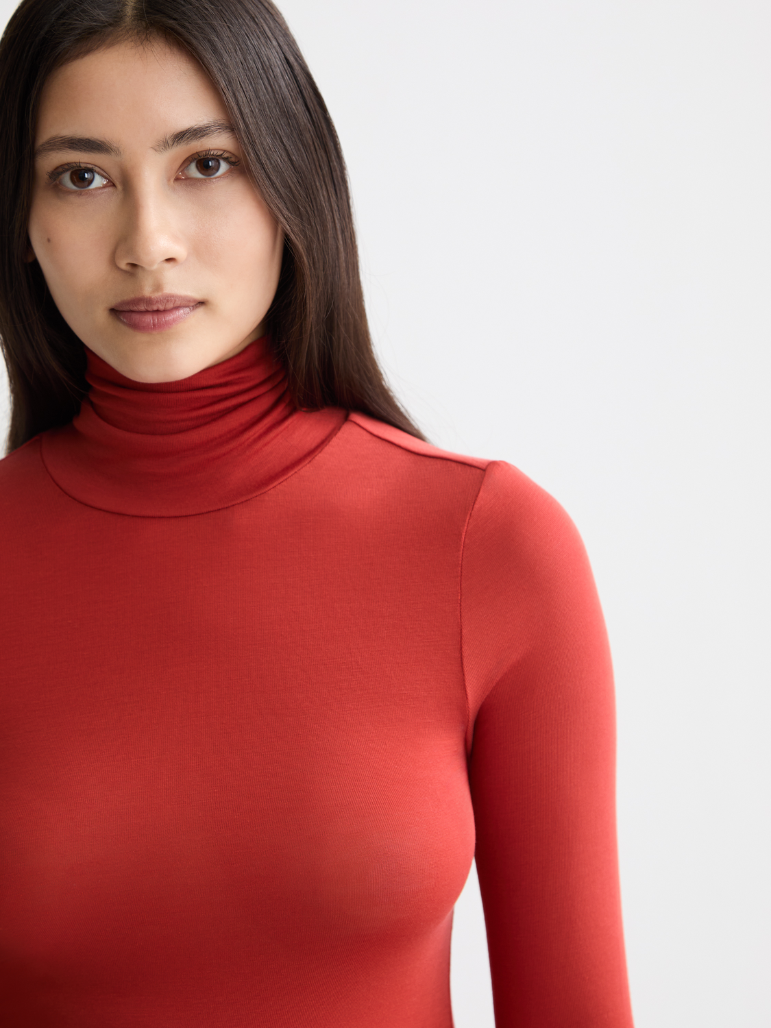 Roll up neck top