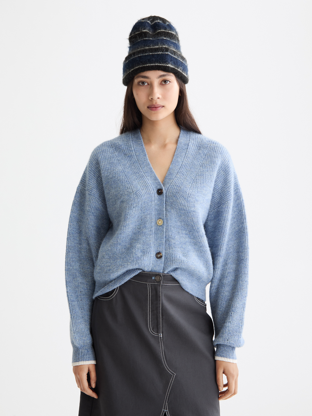 Fuzzy relaxed cardigan