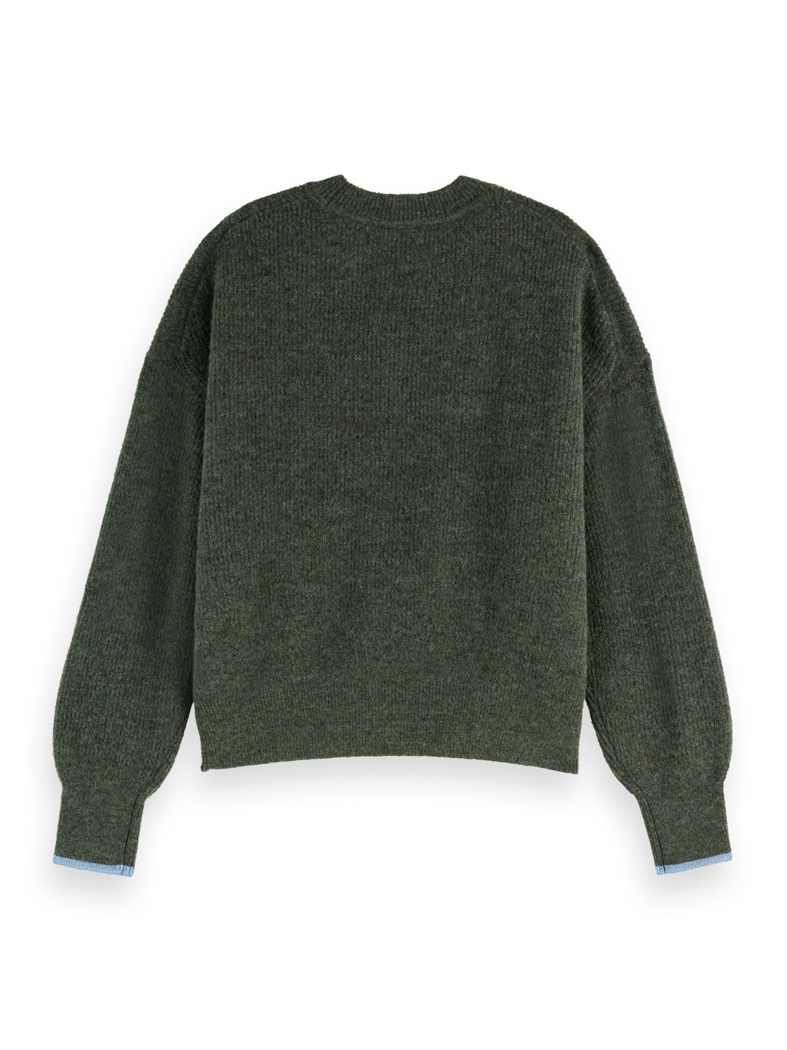 Fuzzy crew neck pullover