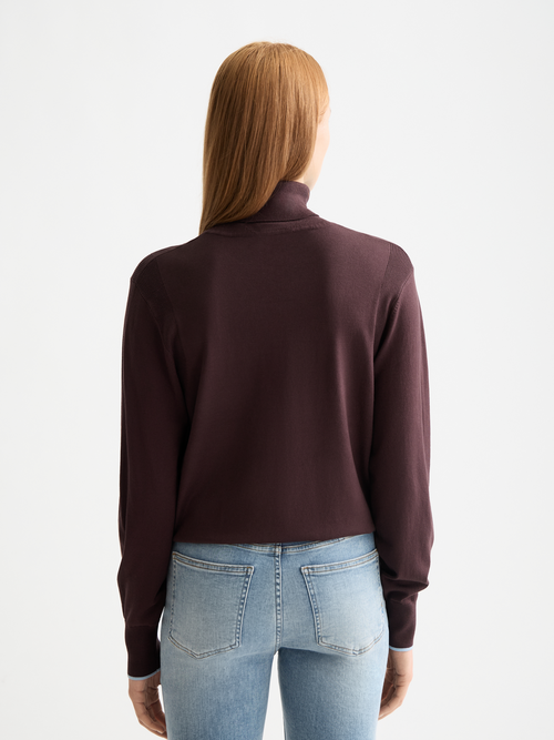 Relaxed fit roll neck pullover