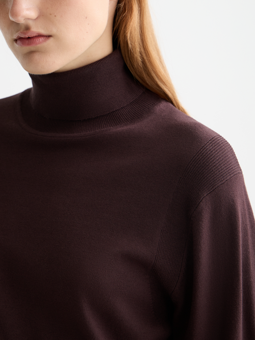 Relaxed fit roll neck pullover