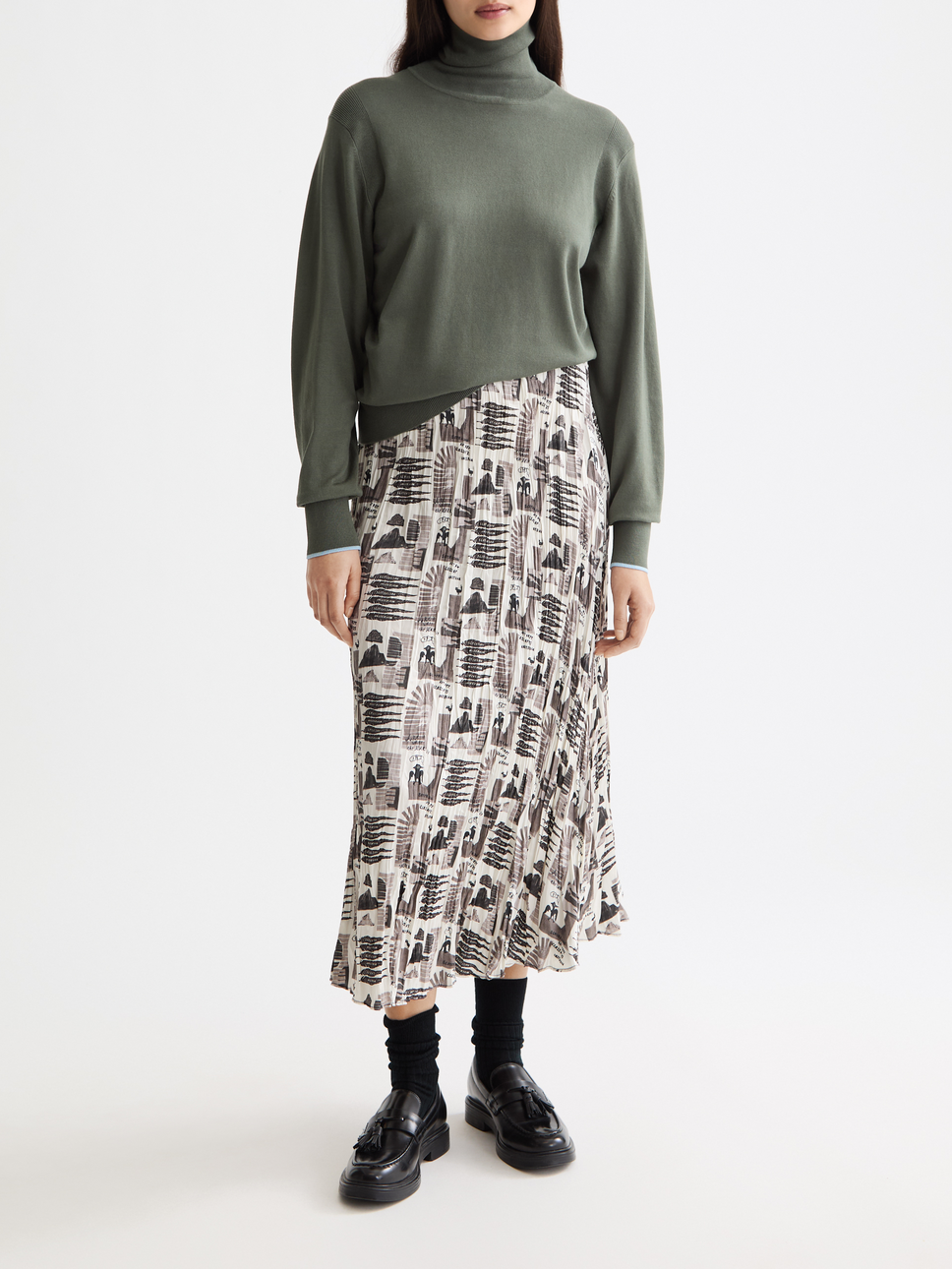 Relaxed roll neck pullover - THYME