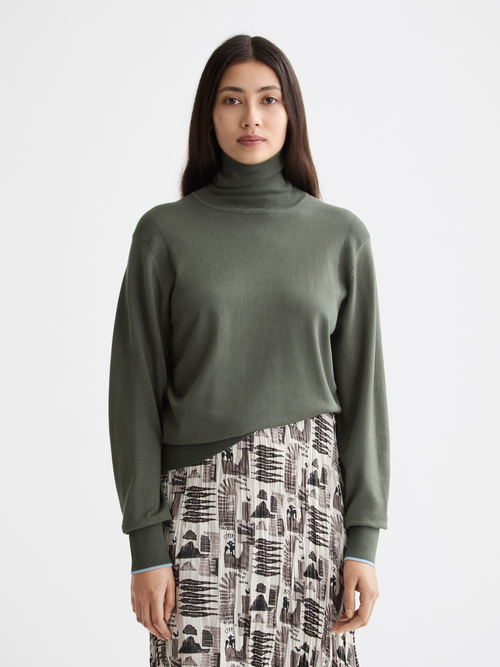 Relaxed fit roll neck pullover