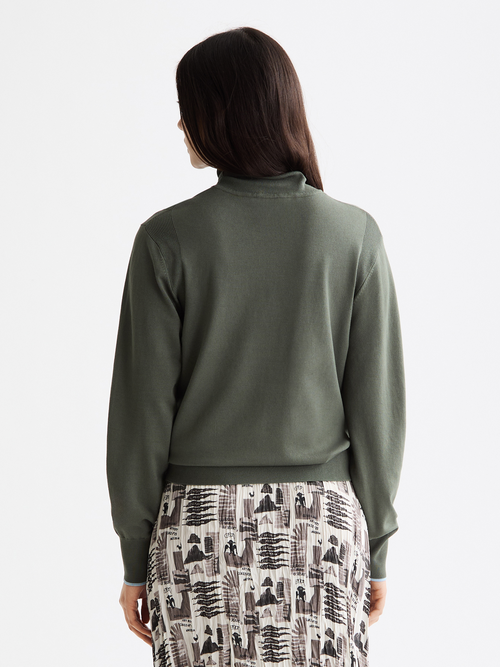 Relaxed fit roll neck pullover