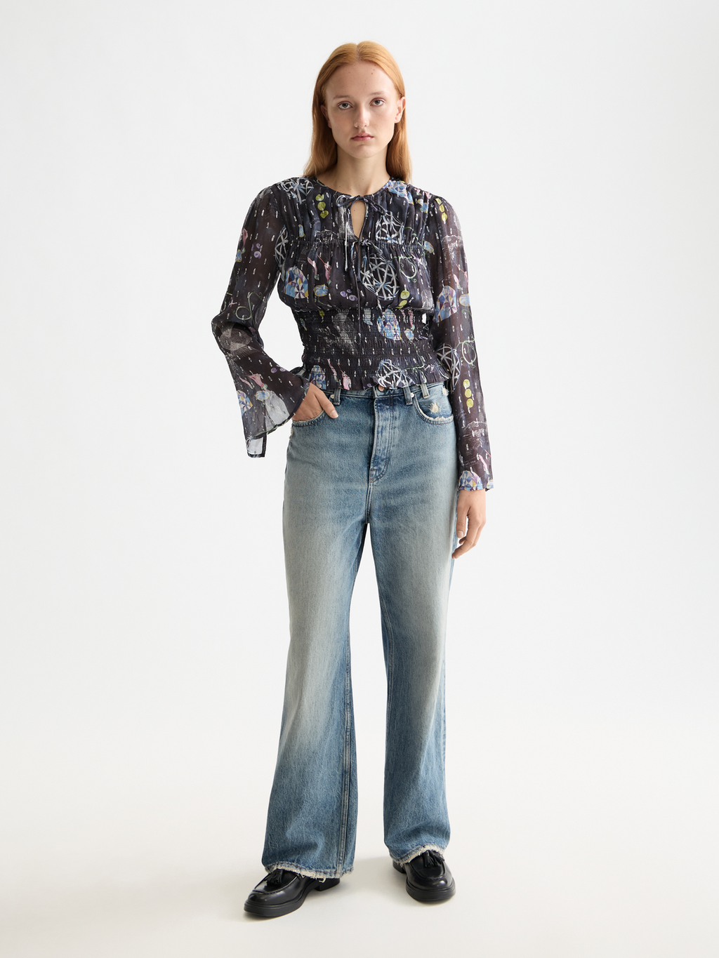 Smocked waist top