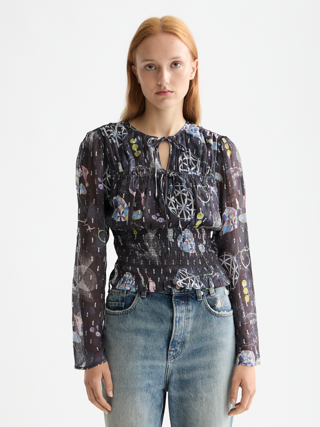 Smocked waist top