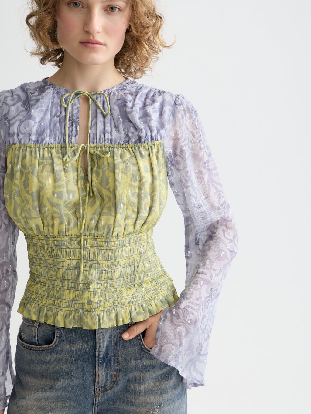 Smocked waist top