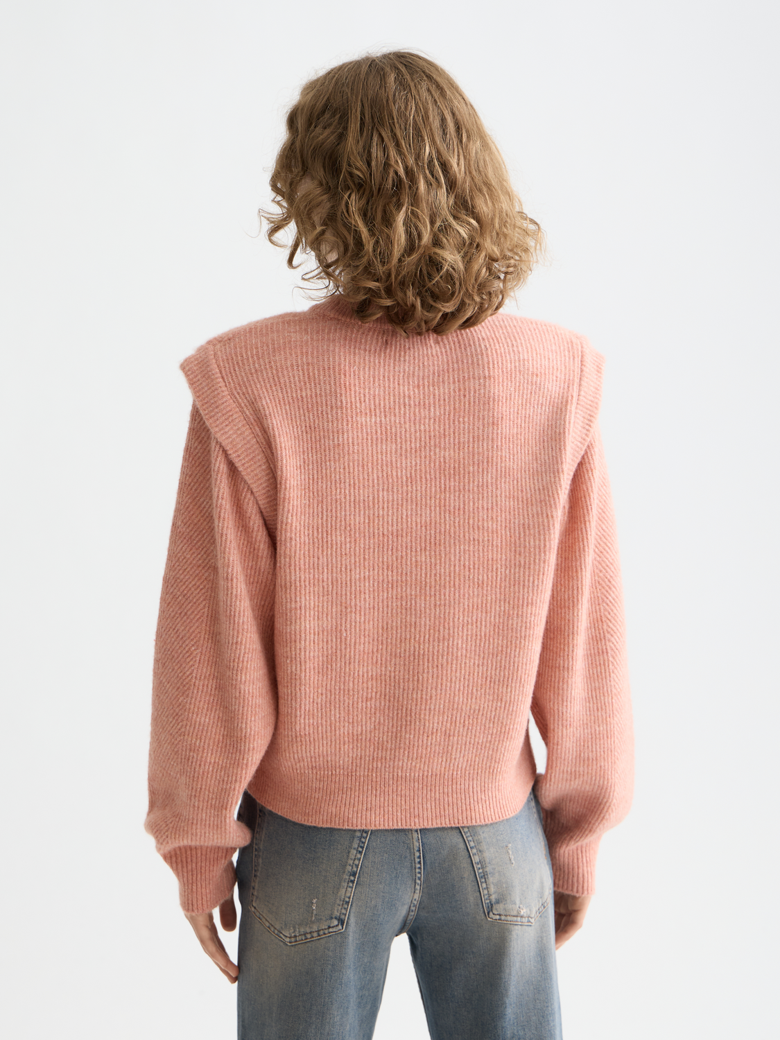 Shoulder detail crew neck pullover