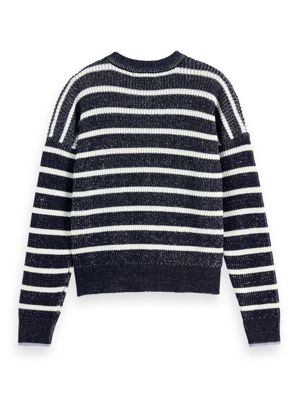 Stripe tie neck pullover