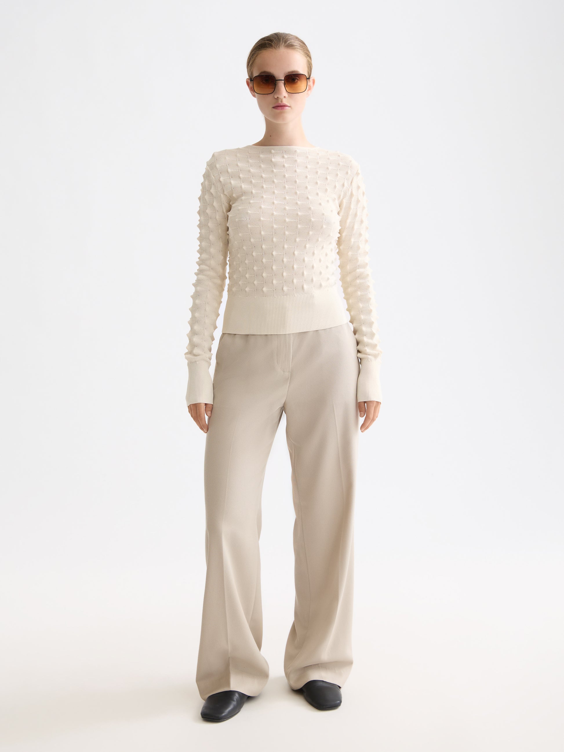 textured stitch pullover