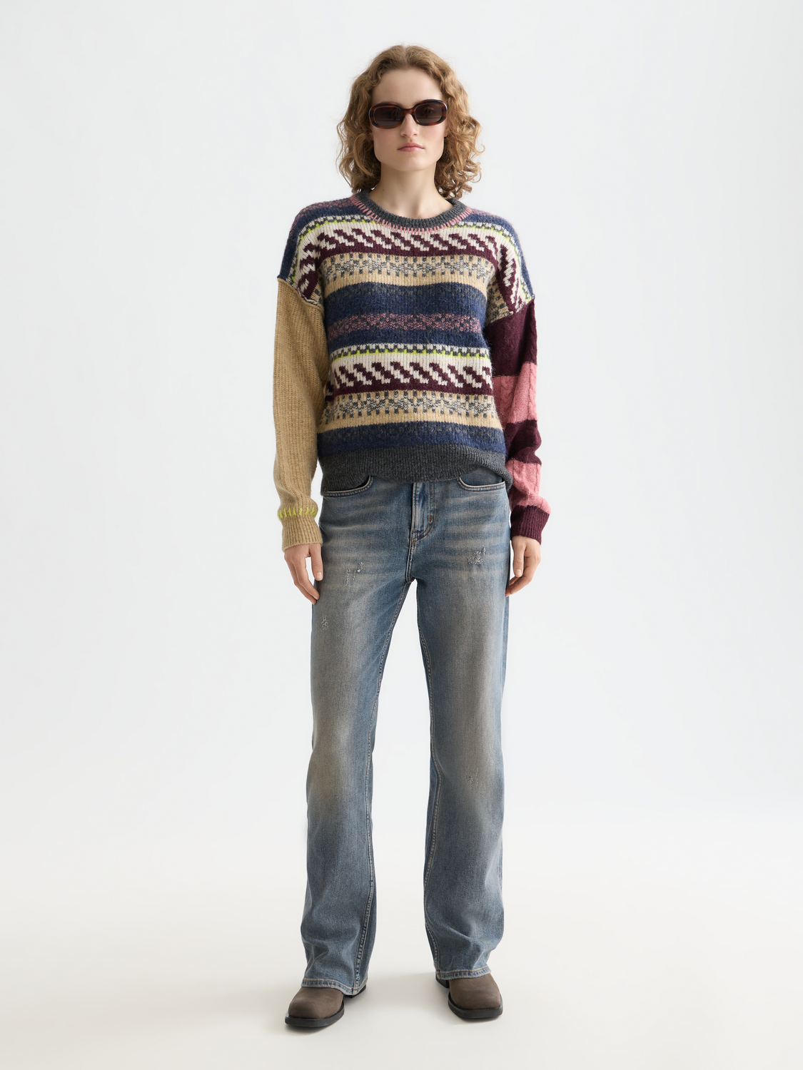 Blocked Fair Isle pullover