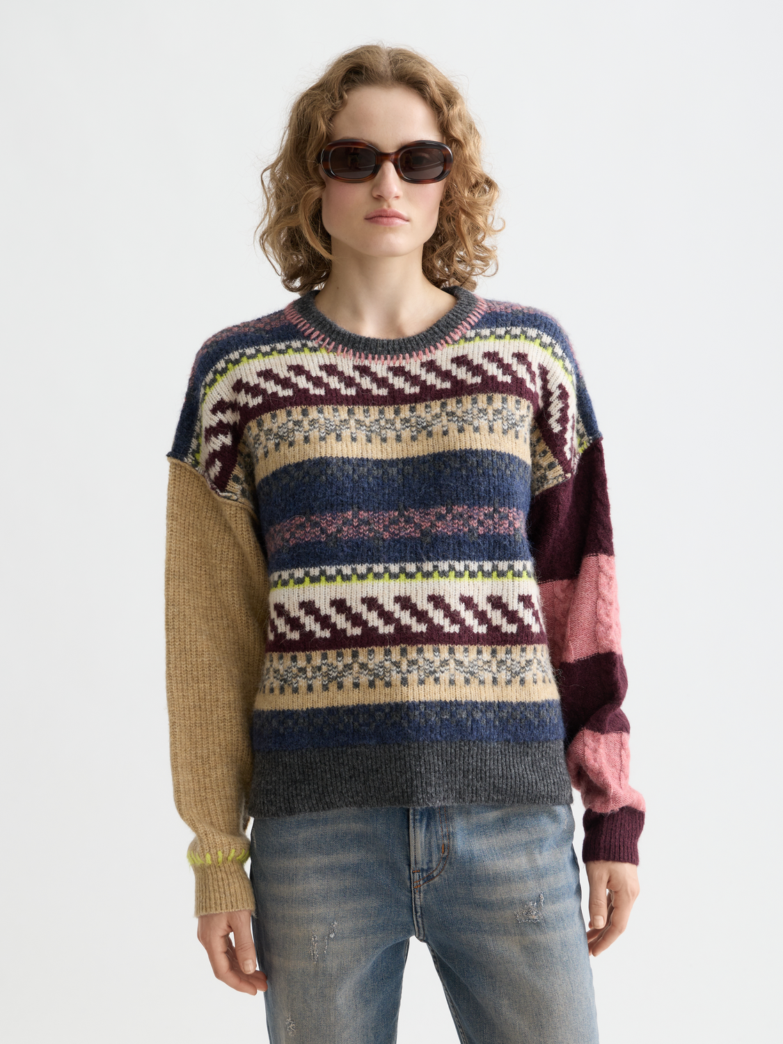 Blocked Fair Isle pullover
