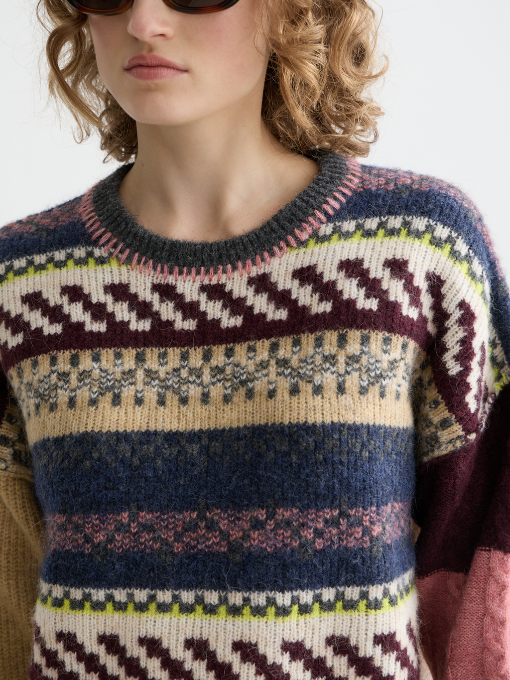 Blocked Fair Isle pullover