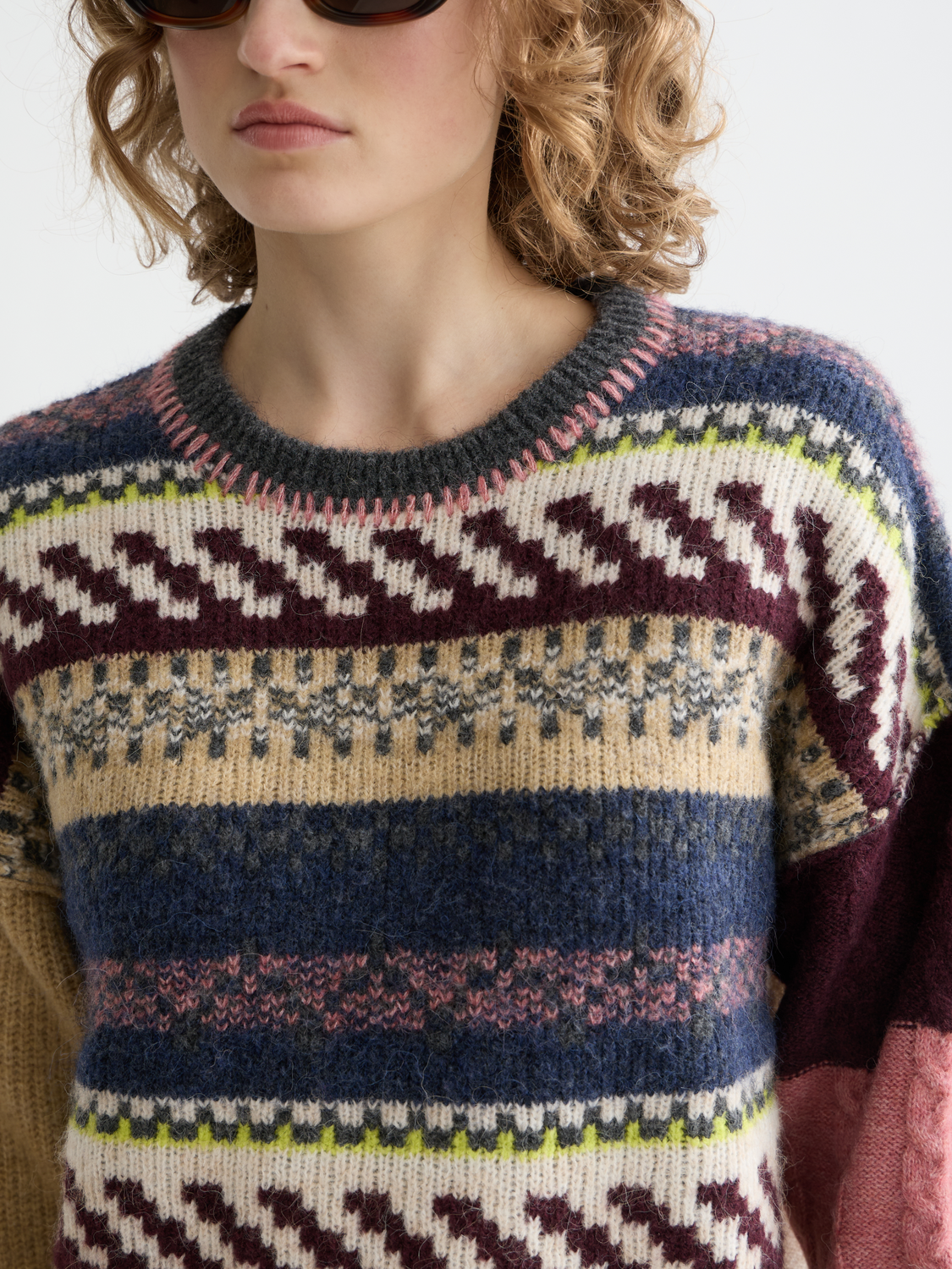 Blocked Fair Isle pullover