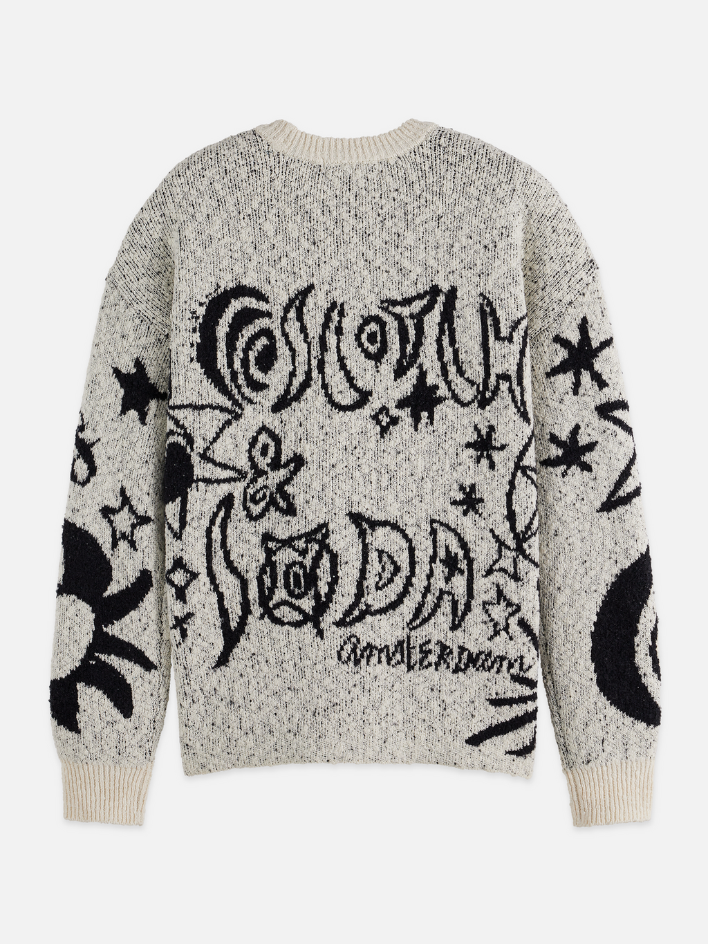 Jacquard motif oversized pullover