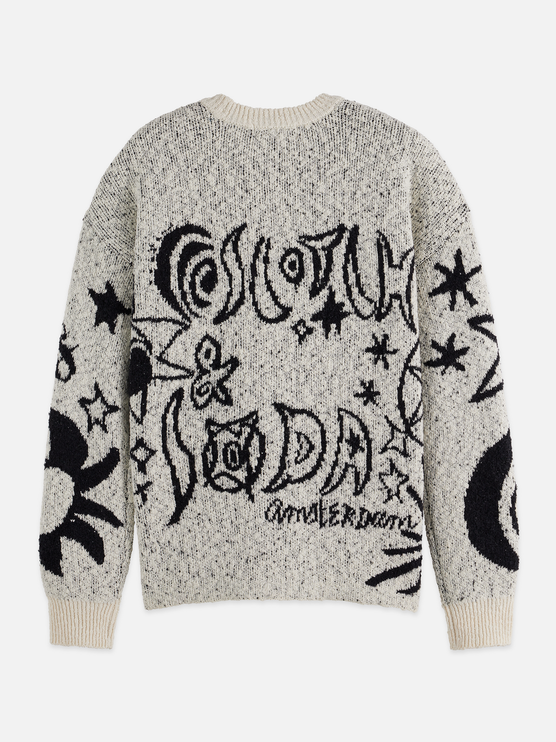 Jacquard motif oversized pullover