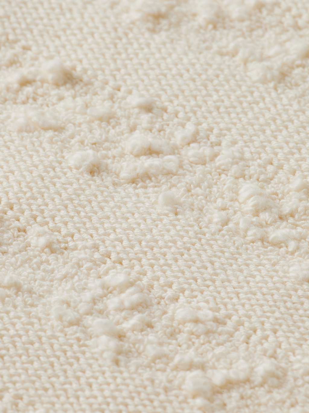 Bouclé stripe crew neck cardigan