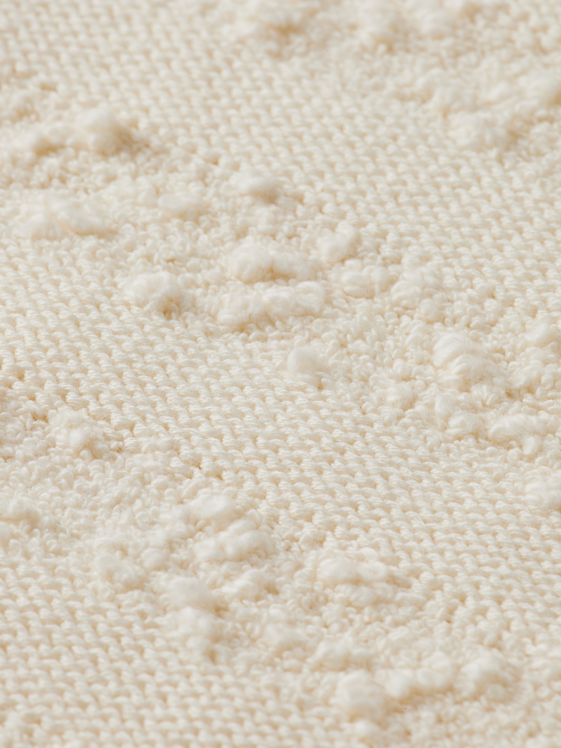 Bouclé stripe crew neck cardigan