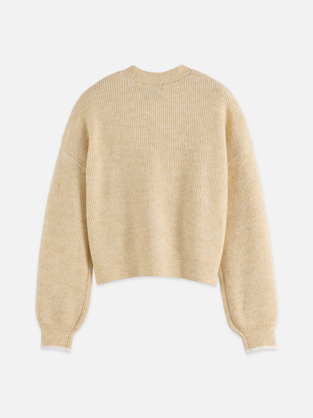 Fuzzy relaxed cardigan - PARSNIP MELANGE