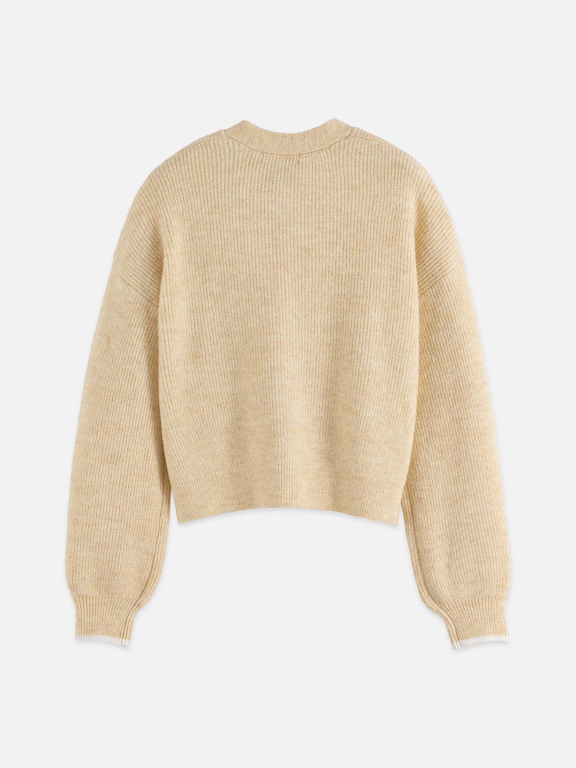 Fuzzy relaxed cardigan - PARSNIP MELANGE