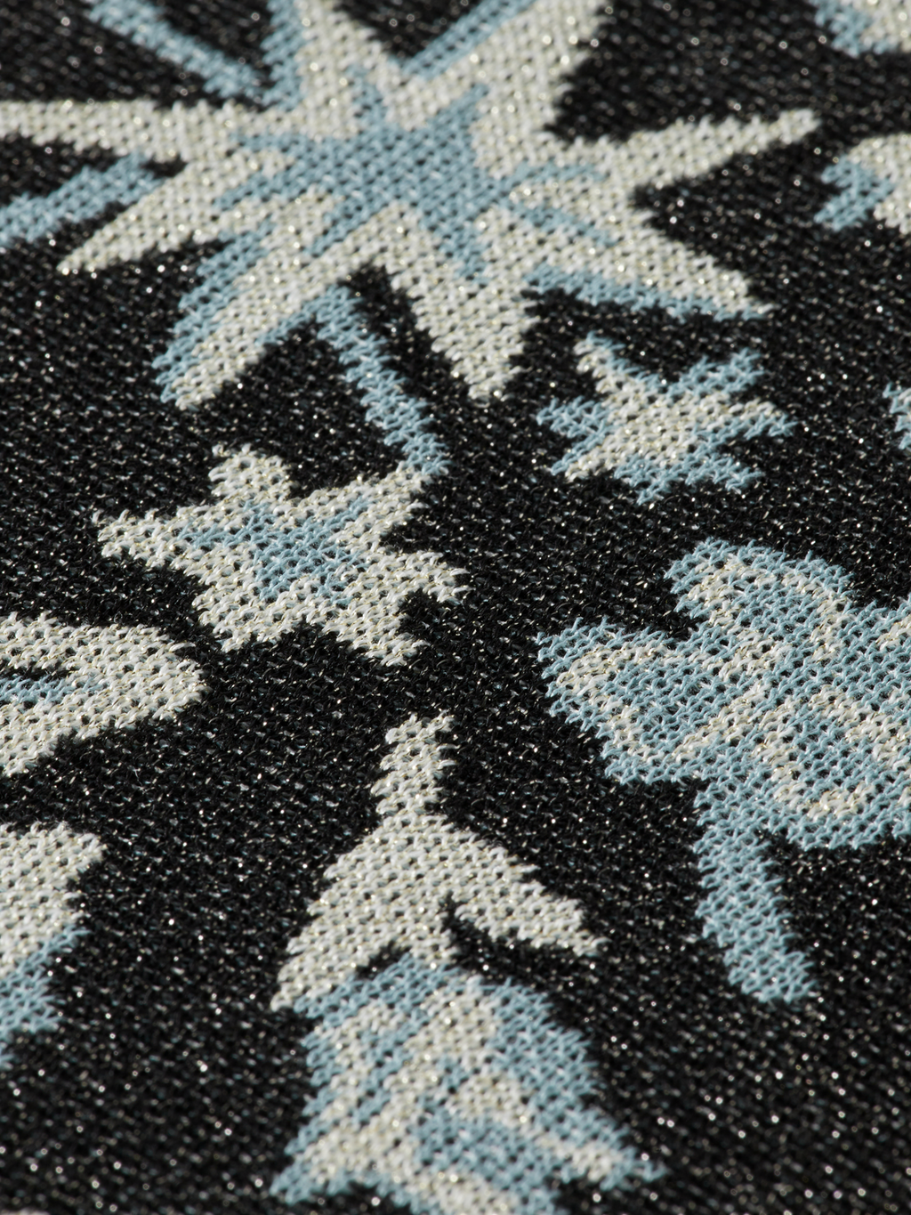 Jacquard belted knitted jacket