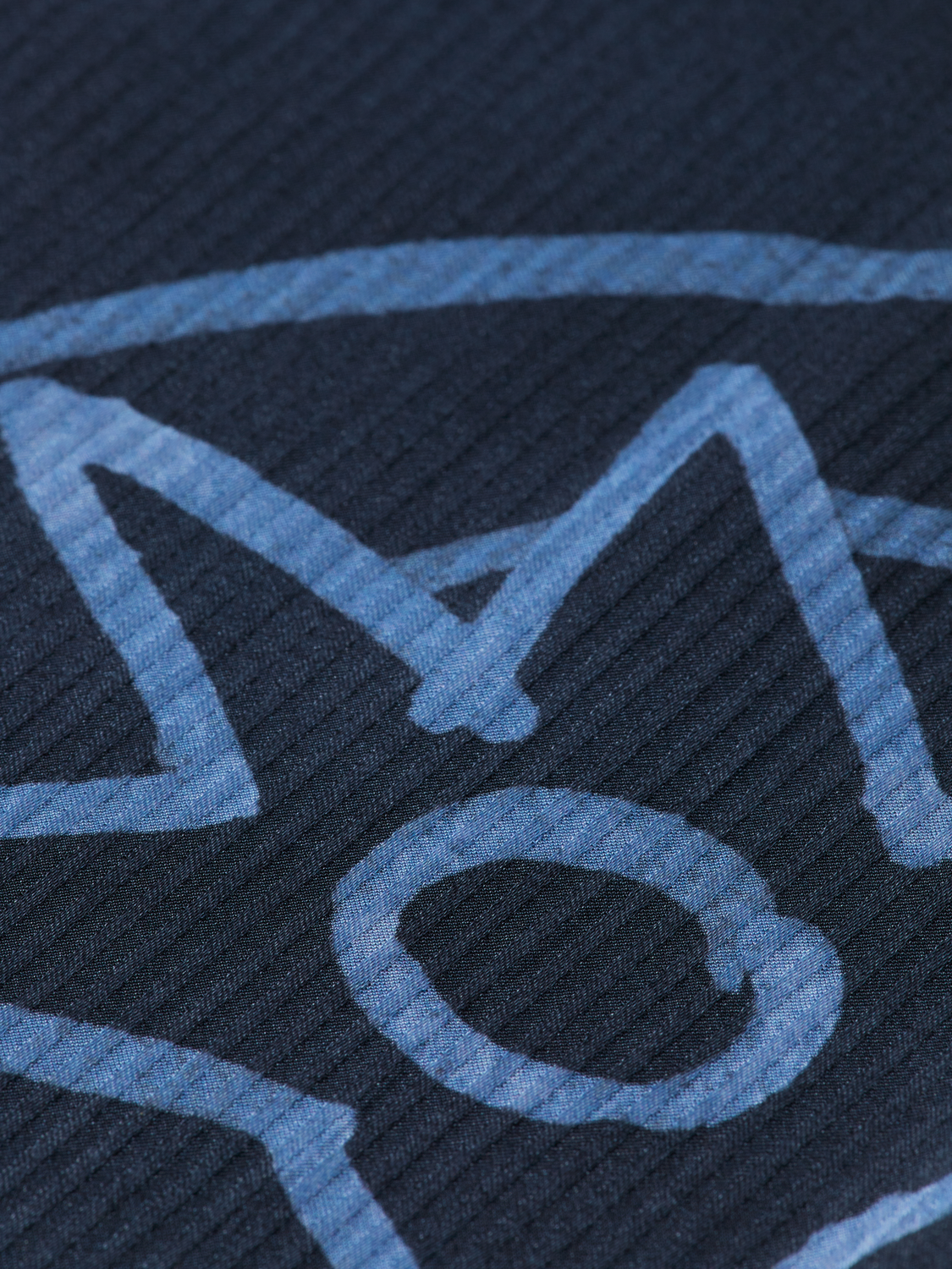 Printed drawstring cuffs shirt