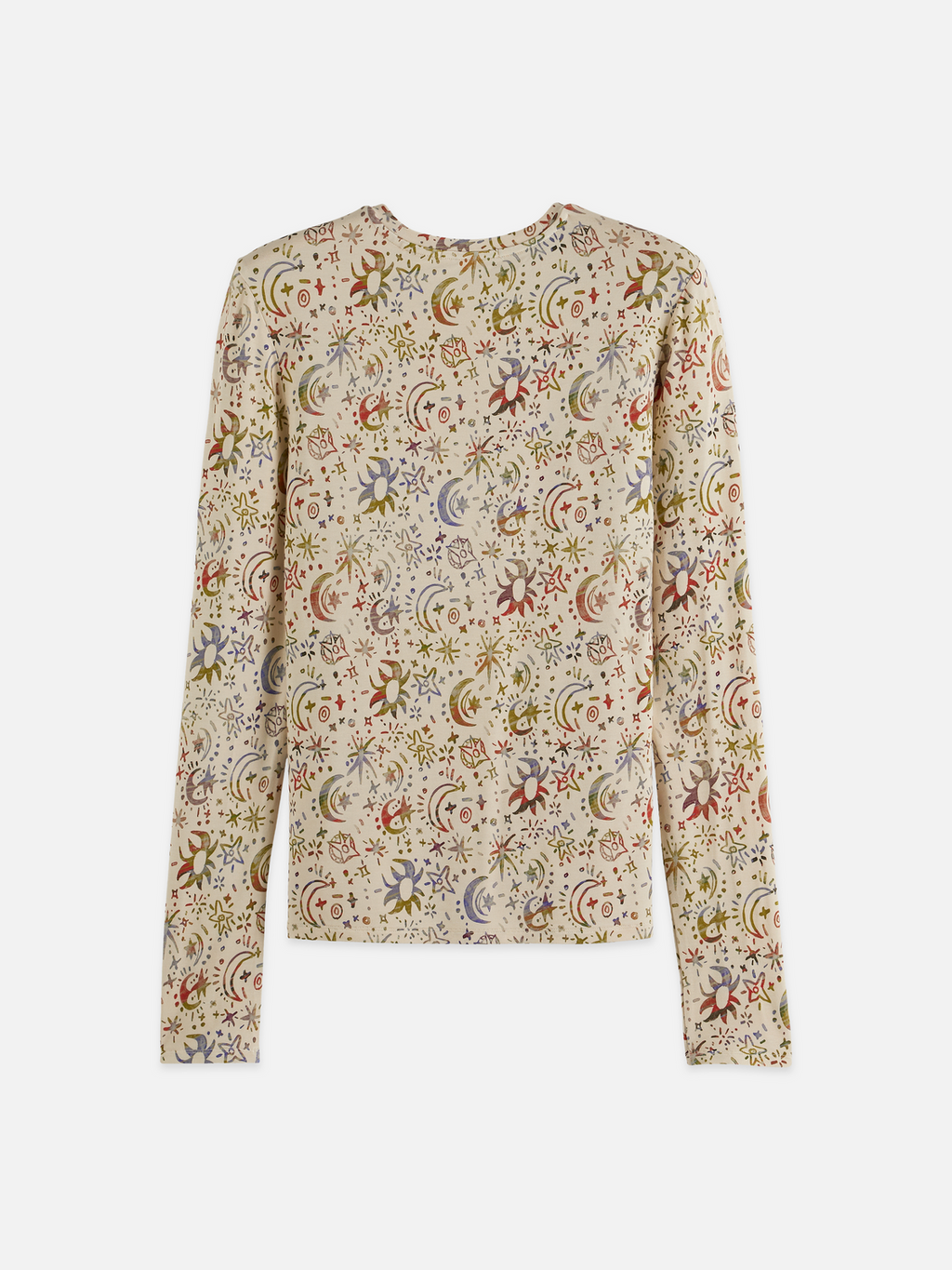 Printed long sleeve top