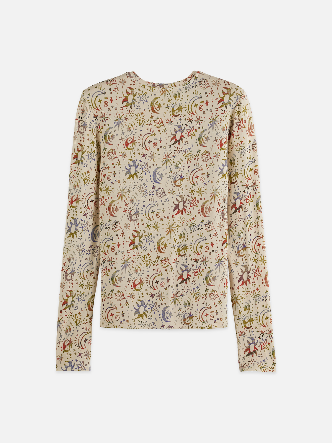 Printed long sleeve top