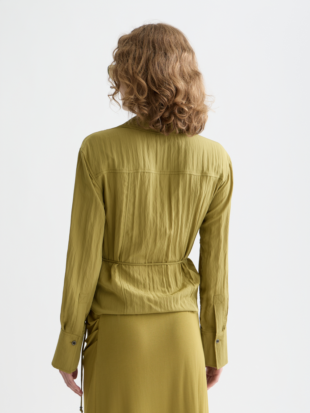 Long sleeved wrap shirt