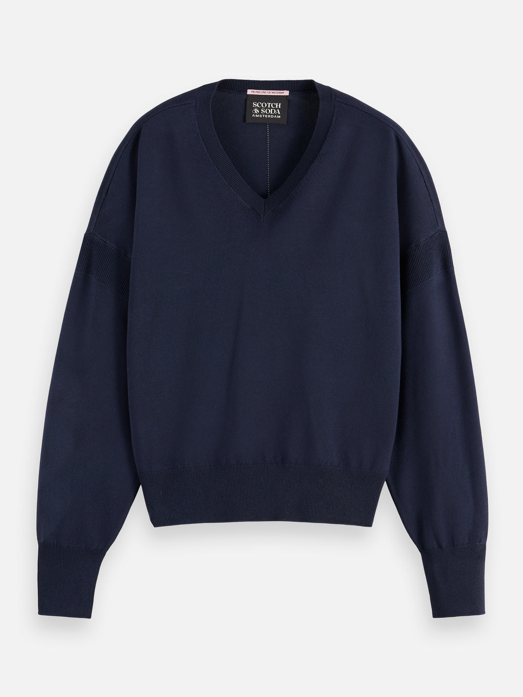 Essentials V-NECK RELAXED PULLOVER - NIGHT