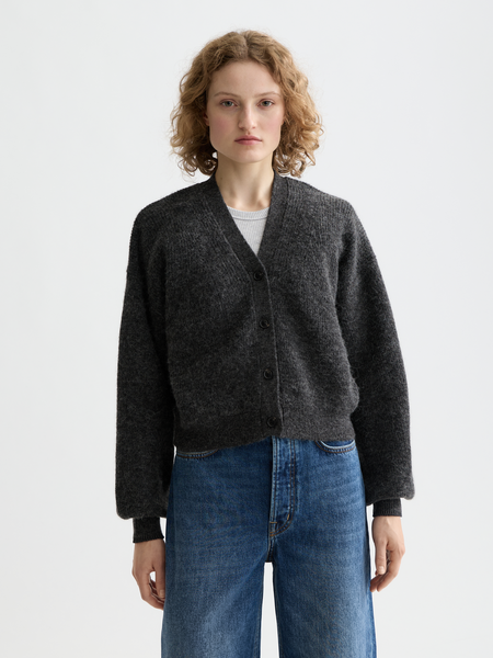 美品！SCOTCH&SODA ウール　厚手ハンドニット　セーター　ダークグレー Essentials fuzzy relaxed cardigan – Scotch & Soda Amsterdam