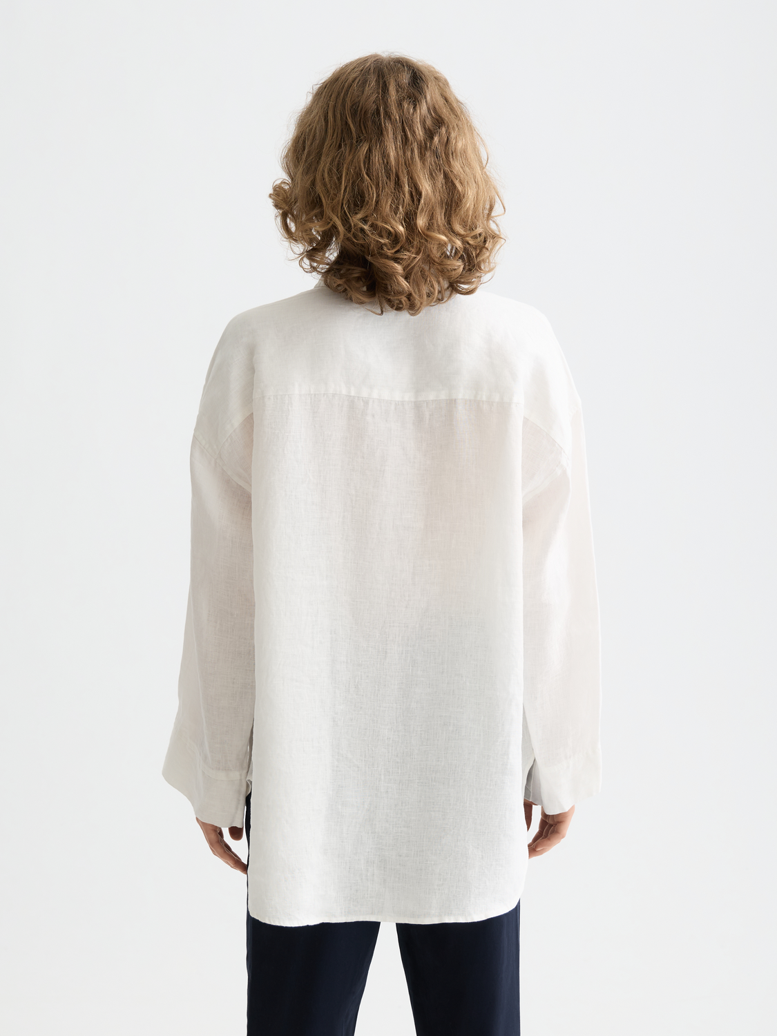 ESSENTIALS LINEN SHIRT - WHITE