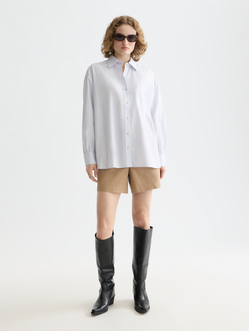 Essentials GIRLFRIEND POPLIN SHIRT - SHIRTING BLUE