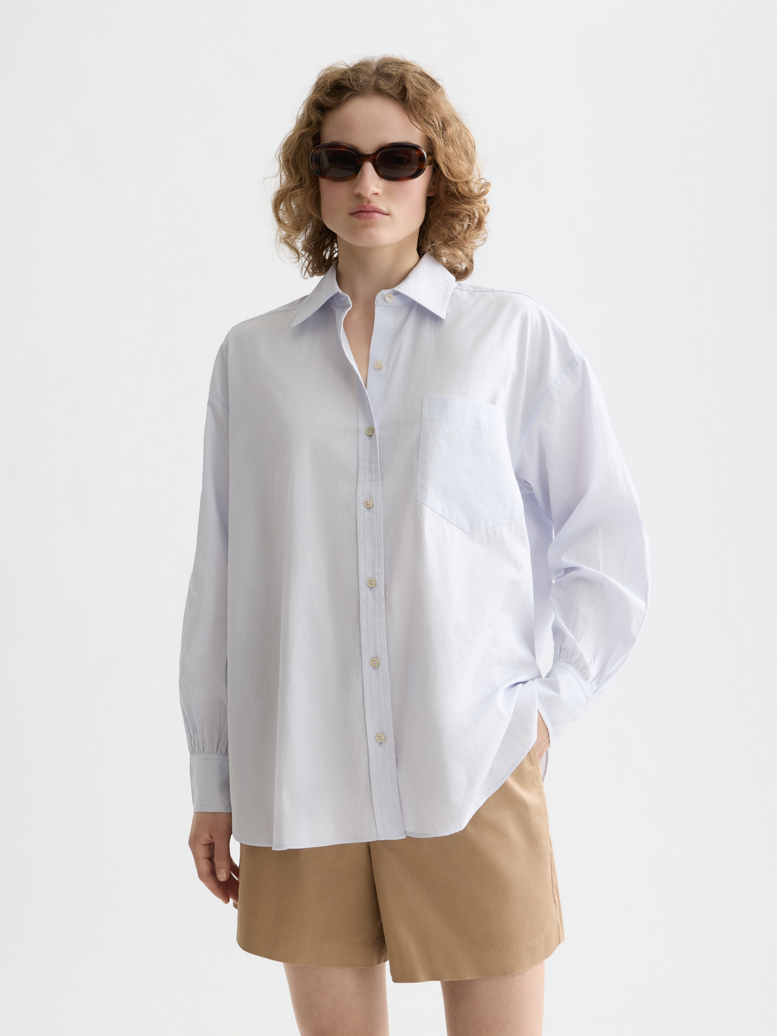 Essentials GIRLFRIEND POPLIN SHIRT - SHIRTING BLUE