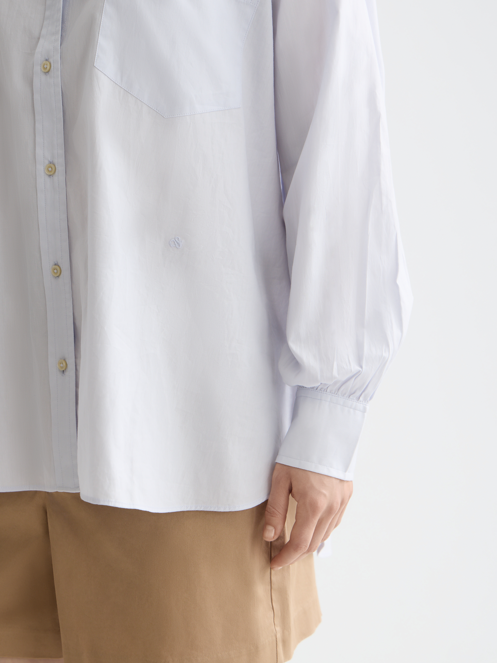 Essentials GIRLFRIEND POPLIN SHIRT - SHIRTING BLUE