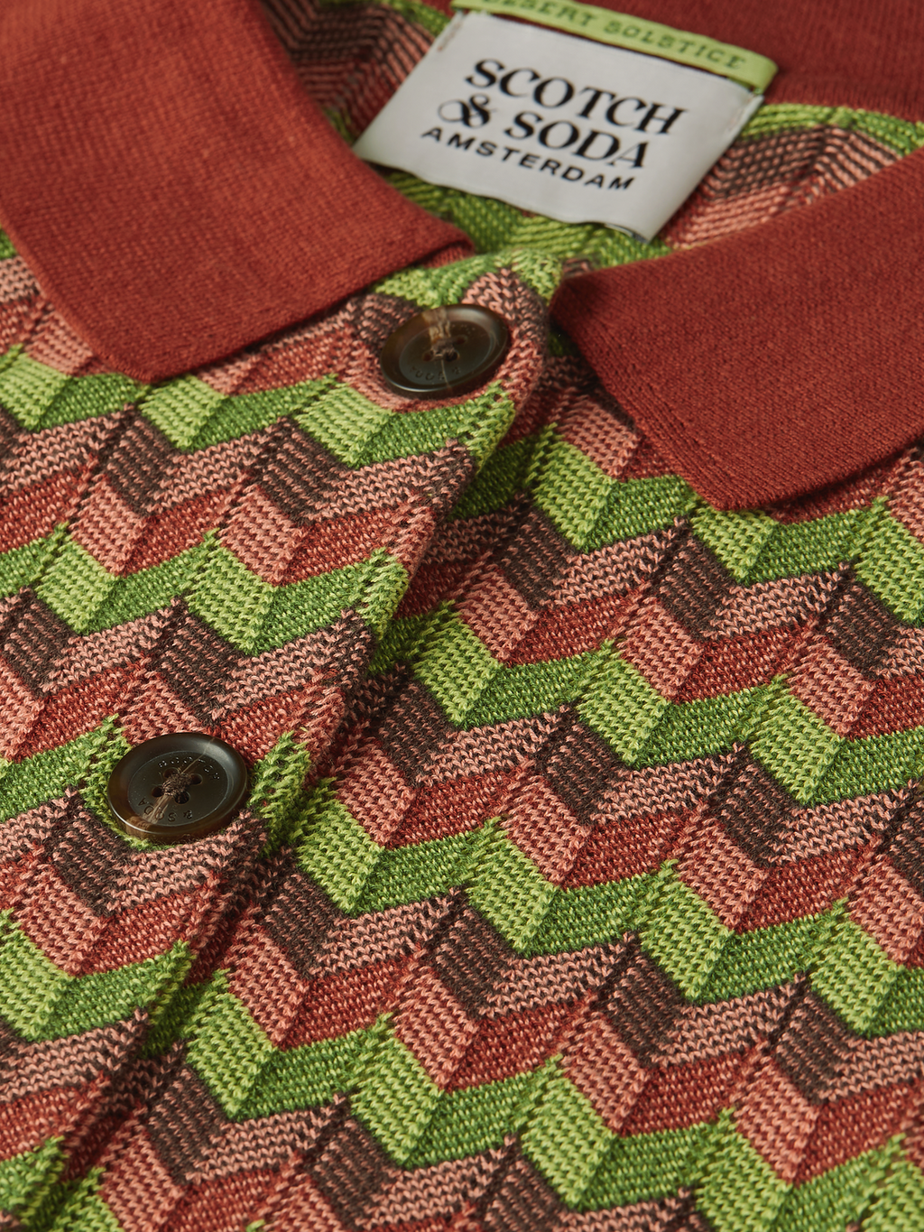 Jacquard knitted jacket