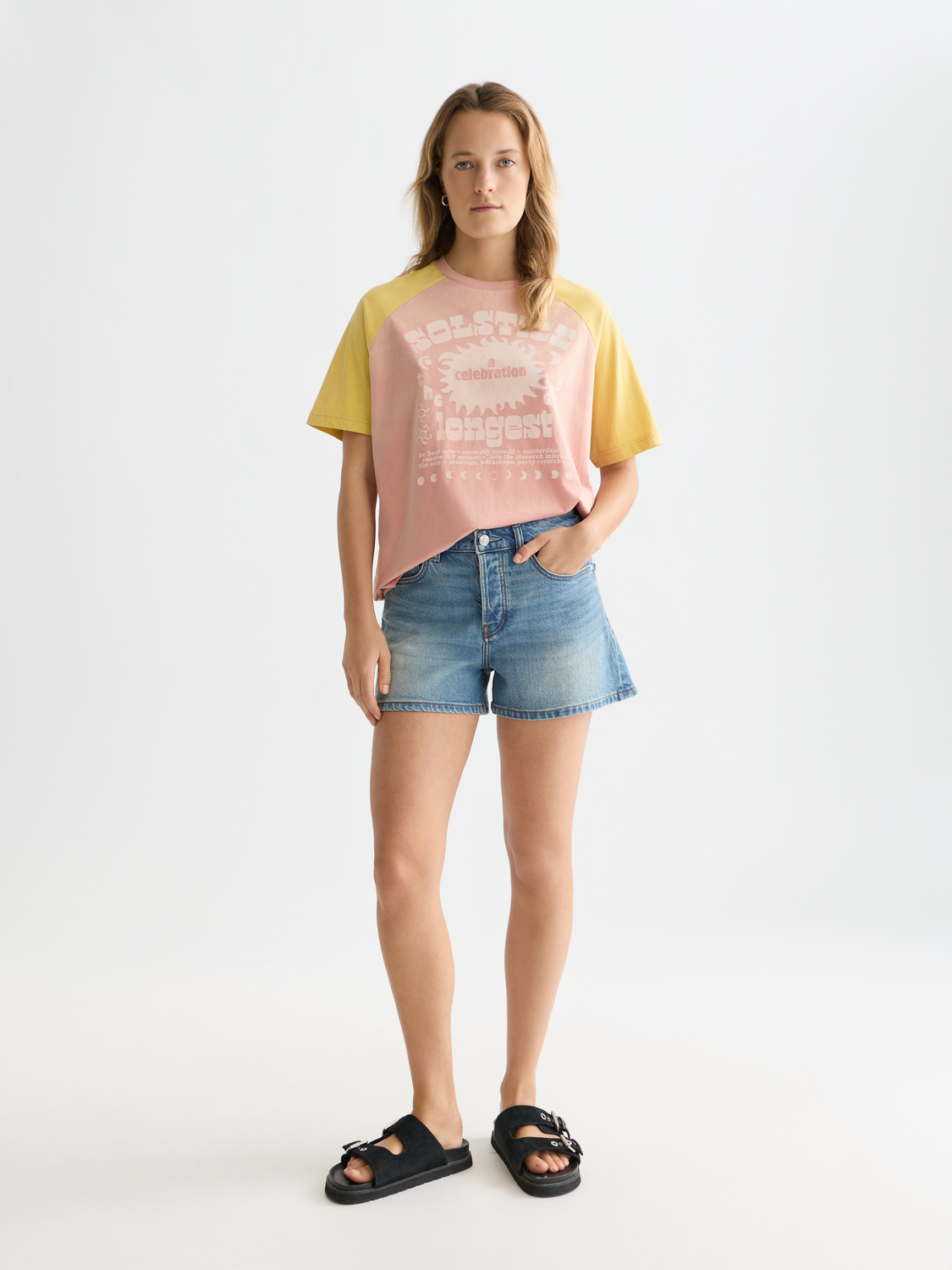 Raglan artwork loose-fit T-shirt