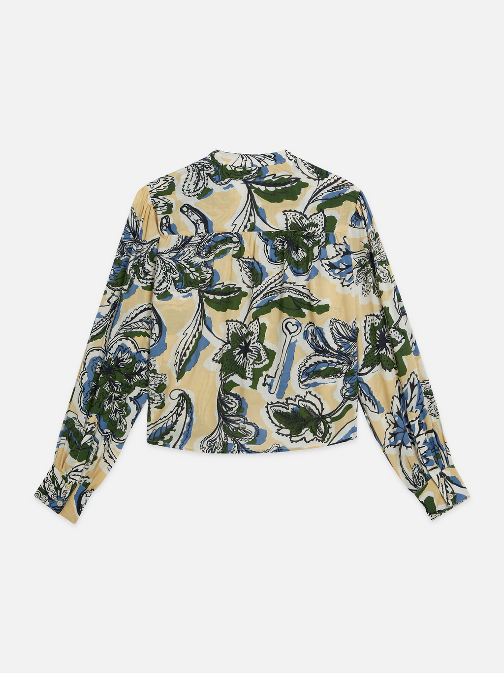 Pin tuck long sleeve shirt