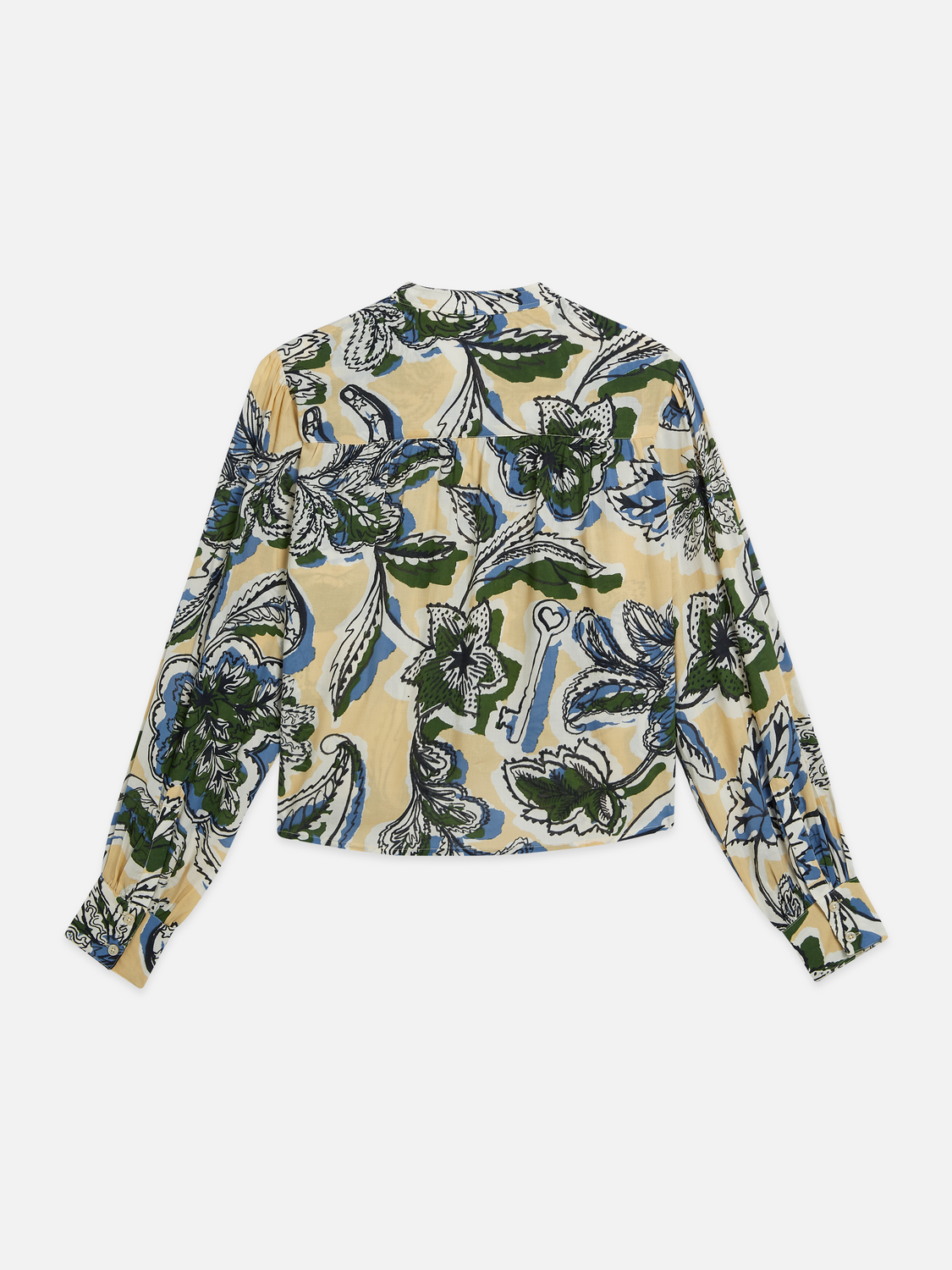 Pin tuck long sleeve shirt