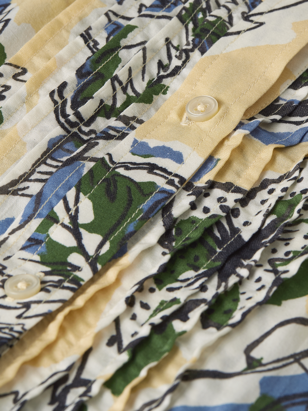 Pin tuck long sleeve shirt