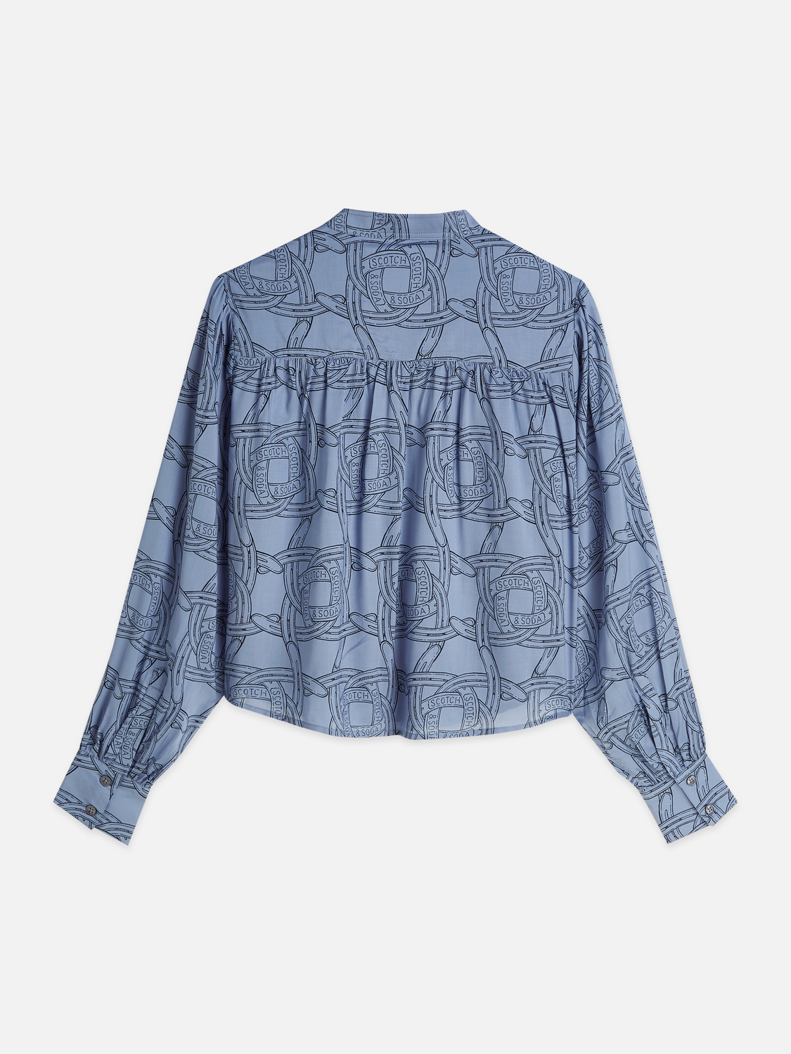 Pin tuck long sleeve shirt