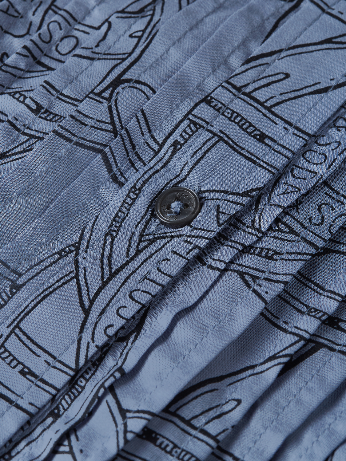 Pin tuck long sleeve shirt