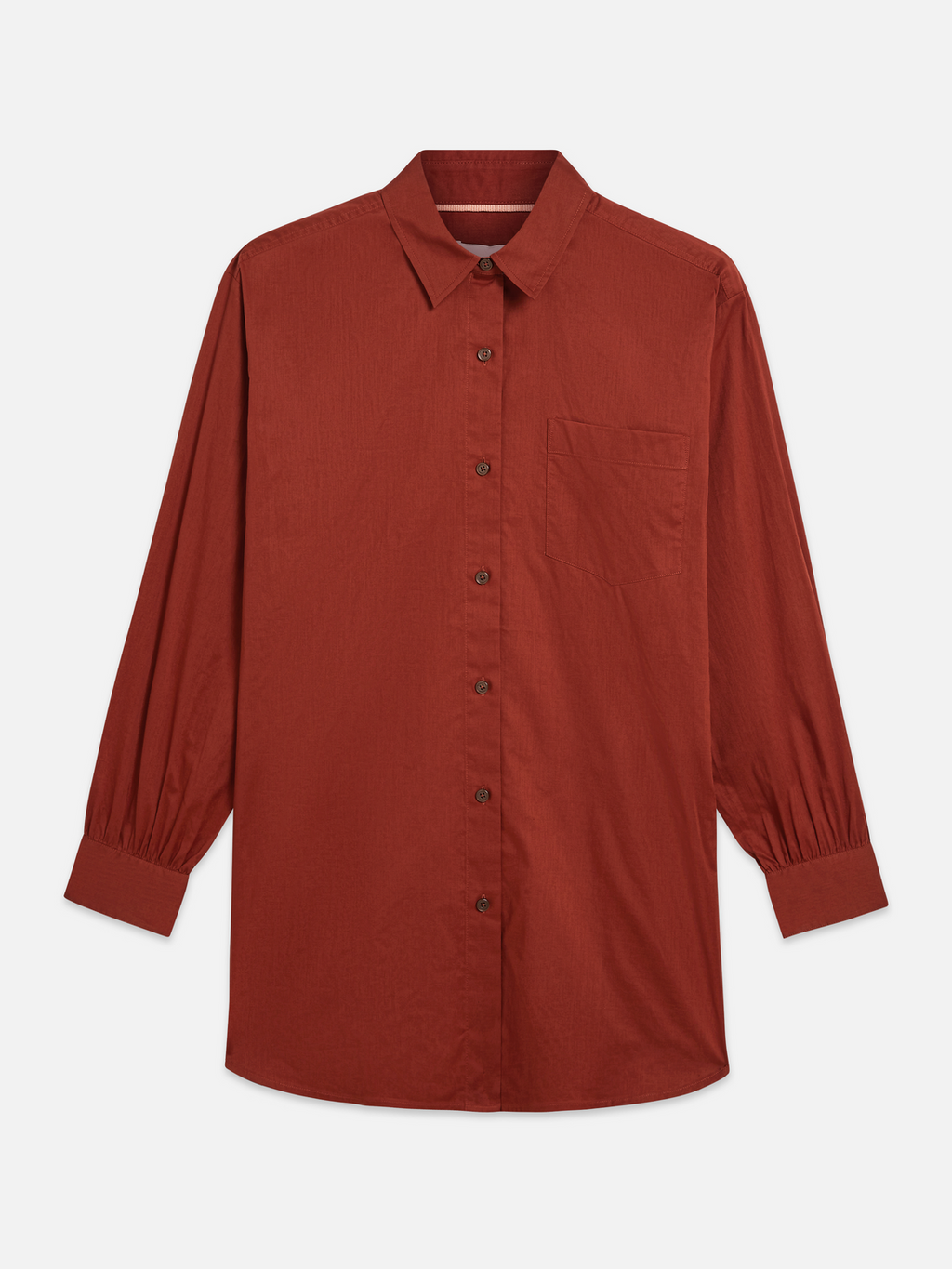 Cotton voile oversized shirt