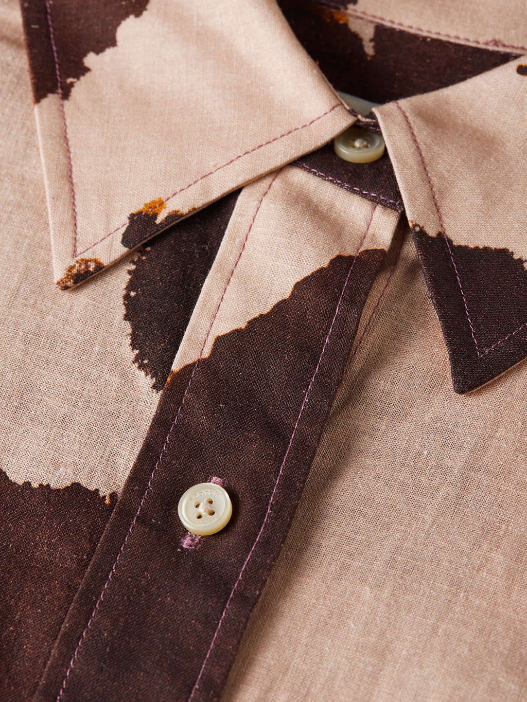 Linen blend printed shirt