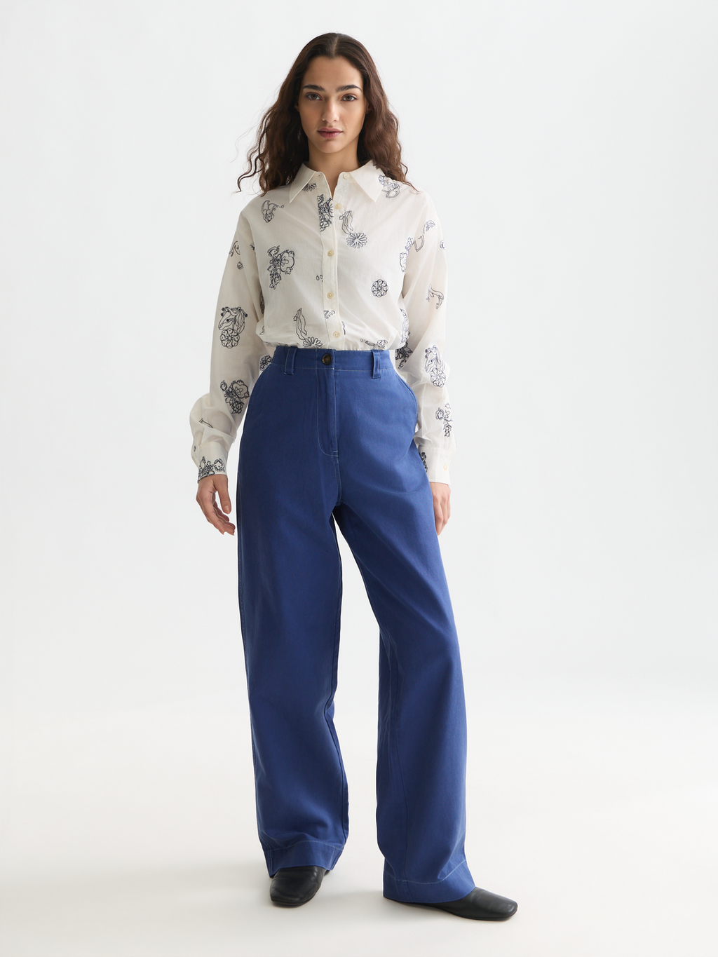 Embroidered relaxed shirt