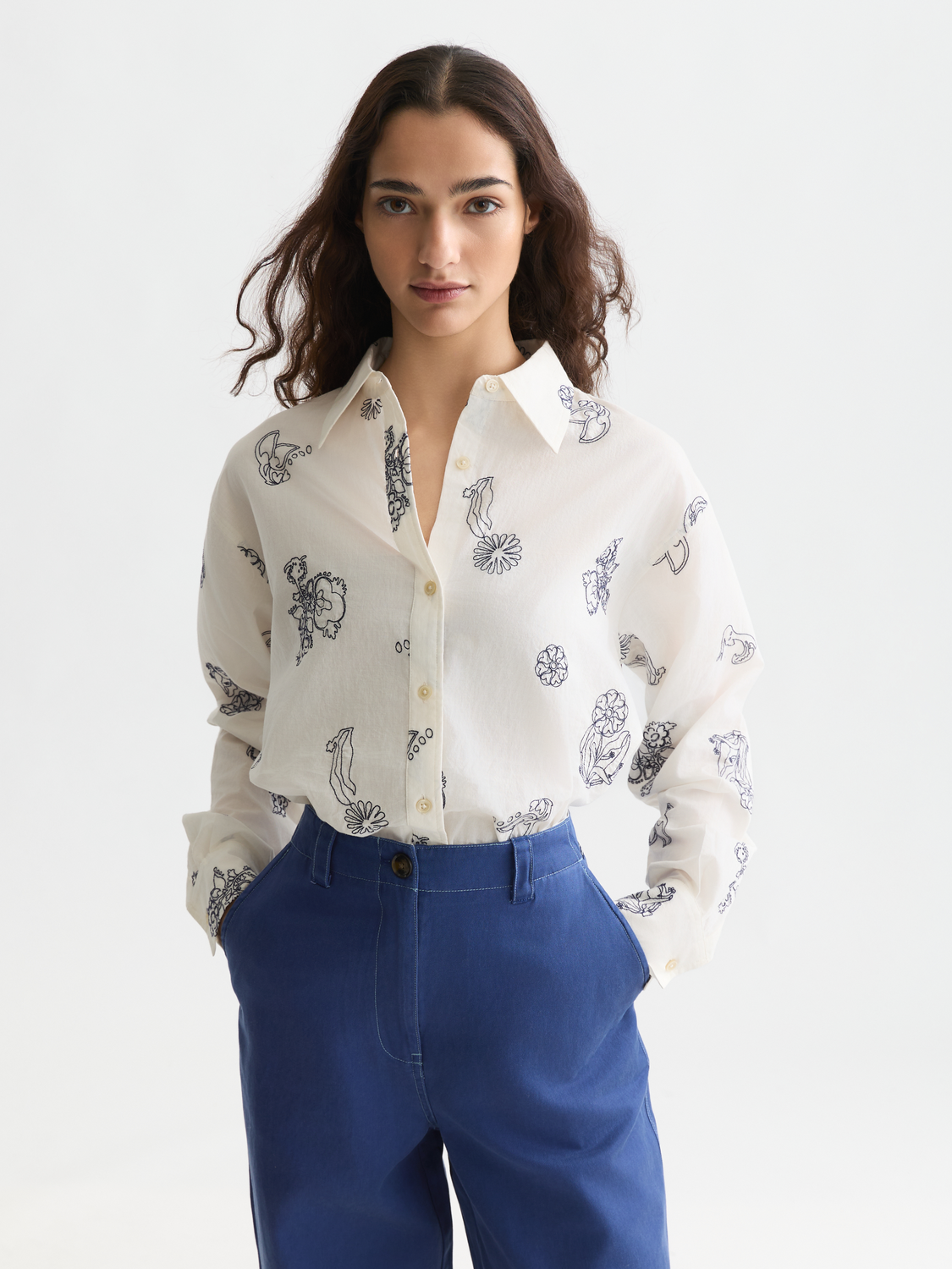Embroidered relaxed shirt