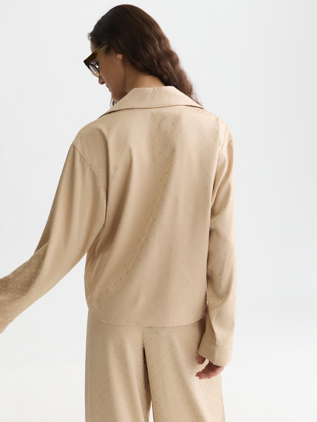 Jacquard long-sleeved shirt