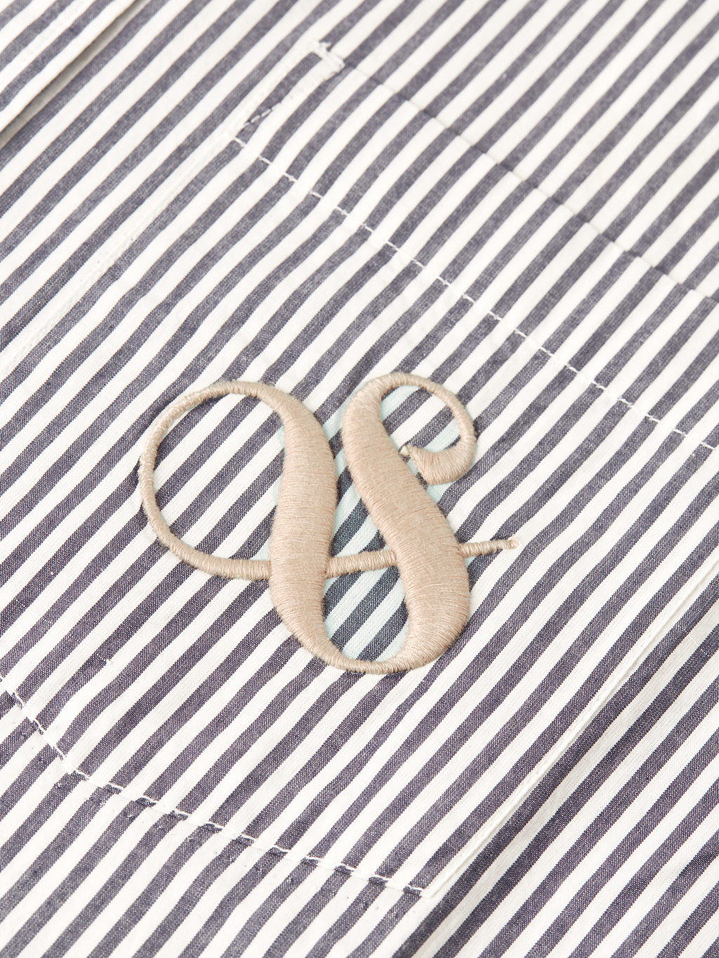 Striped relaxed logo shirt